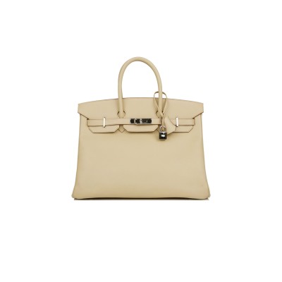 HERMES BIRKIN 35 EPSOM PALLADIUM HARDWARE (35*25*18cm)